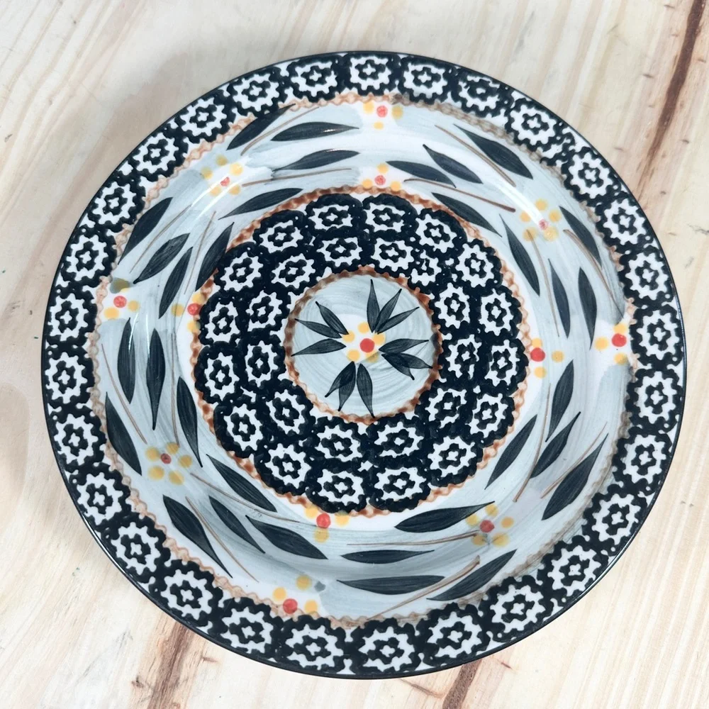 Temp-tations Old World Black Salad Plates 8